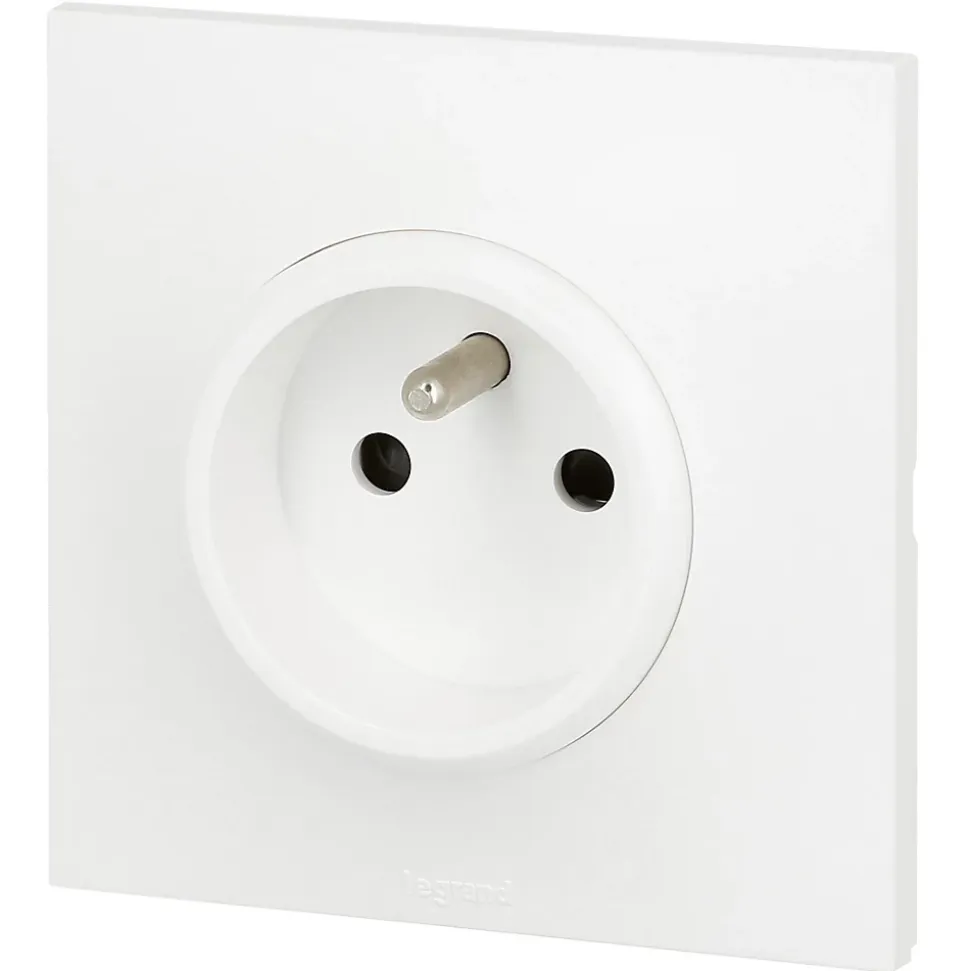 Prise de courant avec terre Legrand Neptune 0 913 30 couleur blanc 16 A 250 V
