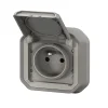 Prise de courant étanche à encastrer Plexo gris 16A, 250V - 070031L - Legrand