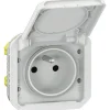 Prise de courant étanche - Plexo - Composable - Legrand - 2P+T - 16 A - Blanc - IP55