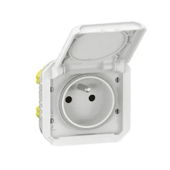 Prise de courant étanche - Plexo - Composable - Legrand - 2P+T - 16 A - Blanc - IP55