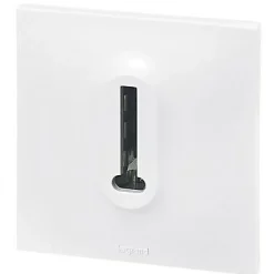 Prise de téléphone Legrand Neptune plastique blanc mat