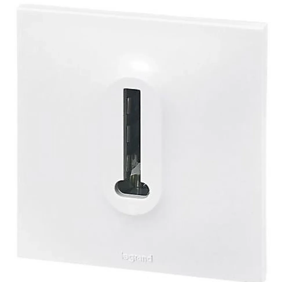 Prise de téléphone Legrand Neptune plastique blanc mat