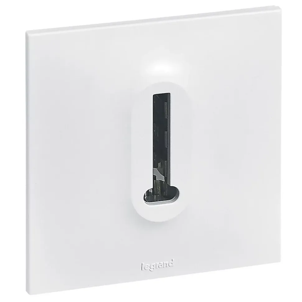 Prise de téléphone Legrand Neptune plastique blanc mat