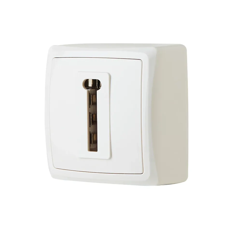 Prise de téléphone monobloc en saillie Jacobsen Sigurd blanc complet