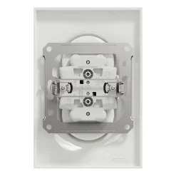 Prise double avec terre complète Schneider Electric Odace blanc