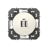 Prise double USB-A Legrand Dooxie blanc carrée