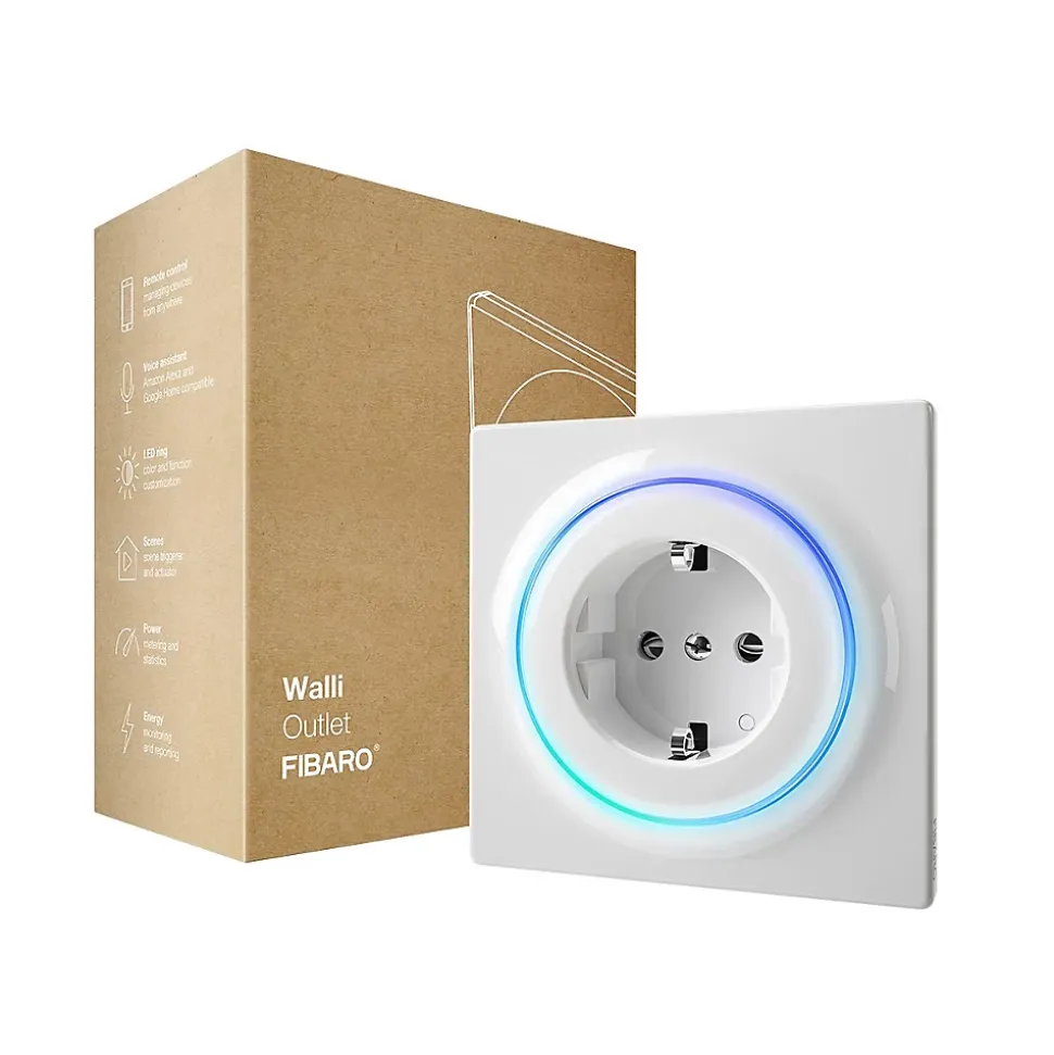 Prise Intelligente Encastrée Z-wave - Walli Outlet Type F - Fibaro