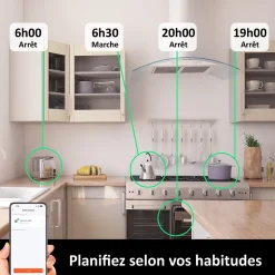 Prise intérieure encastrée 3000W connectée Wifi + Suivi de consommation