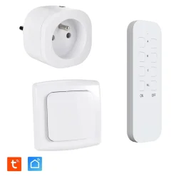Prise intérieure 3680W connectée Wifi + Interrupteur + Télécommande