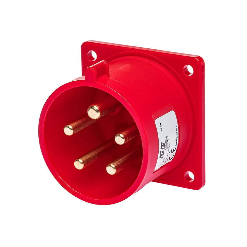 Prise Male Encastrable Tétrapolaire 32a 3p+n+t 380v - 5 Broches - étanche Ip44 - Ide