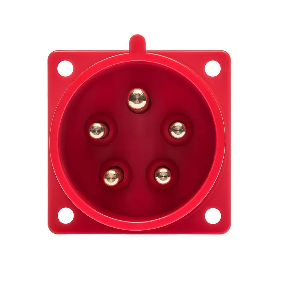 Prise Male Encastrable Tétrapolaire 32a 3p+n+t 380v - 5 Broches - étanche Ip44 - Ide