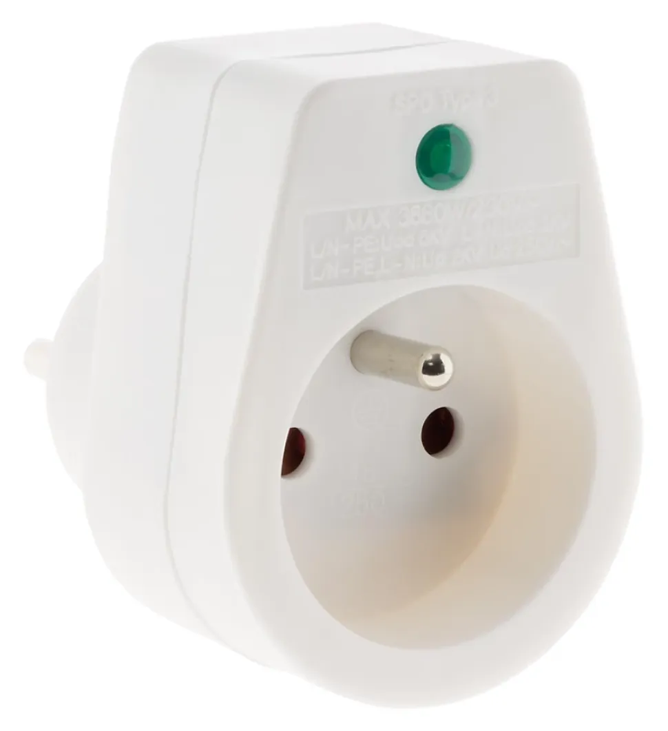 Prise parafoudre simple 2P+T - Zenitech