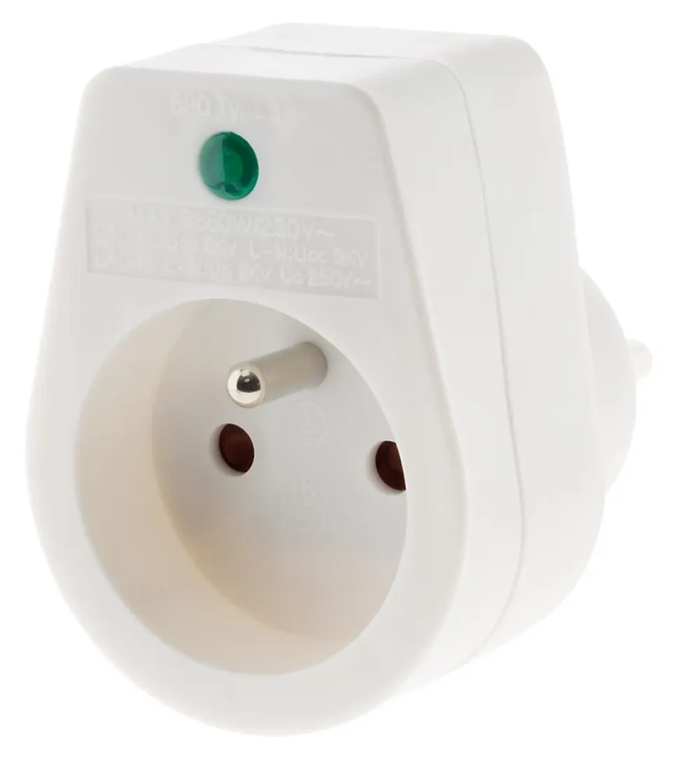 Prise parafoudre simple 2P+T - Zenitech