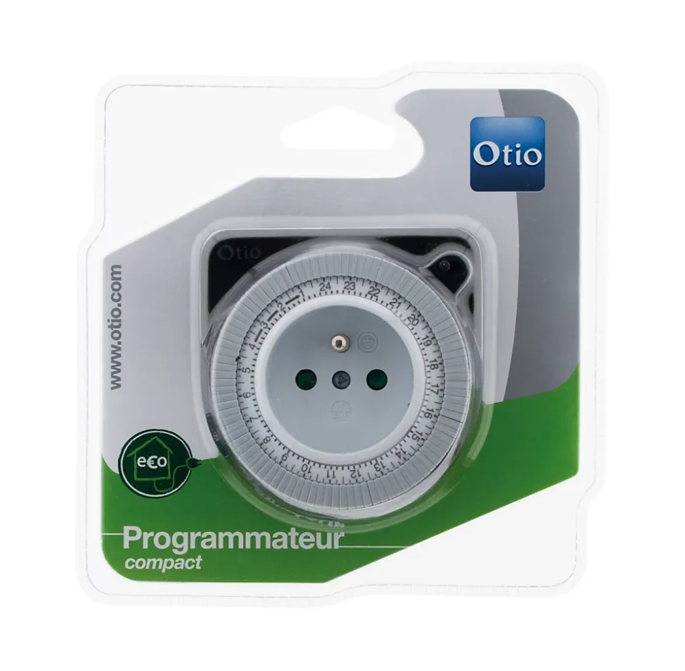 Prise programmable journalière Otio Noir