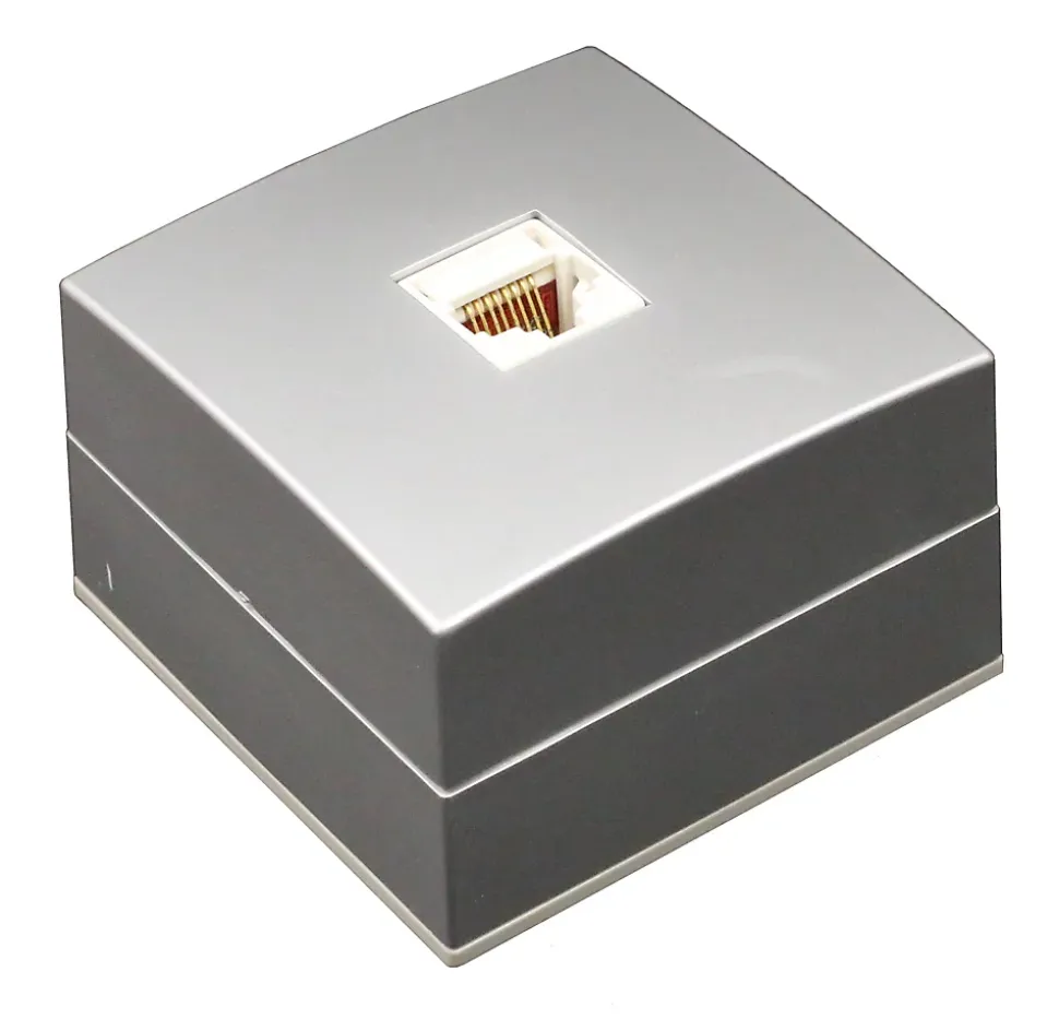 Prise RJ45 Bel'Vue 130473 montage en saillie couleur argent