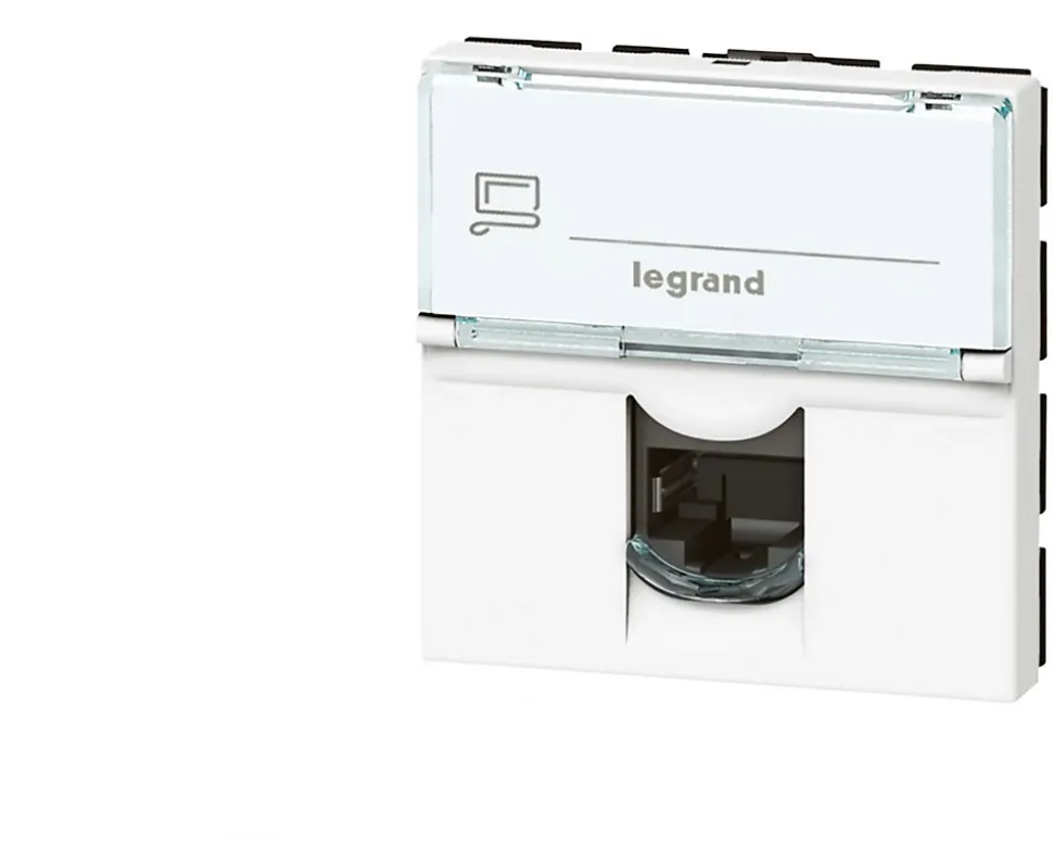 Prise RJ45 cat.6A STP 2 modules Legrand Mosaic composable
