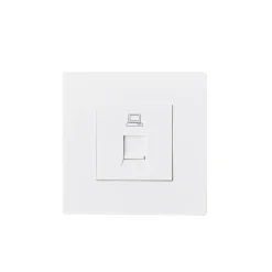 Prise RJ45 encastrable blanc complet