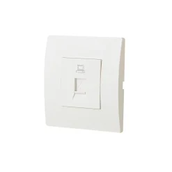 Prise RJ45 encastrable blanc complet