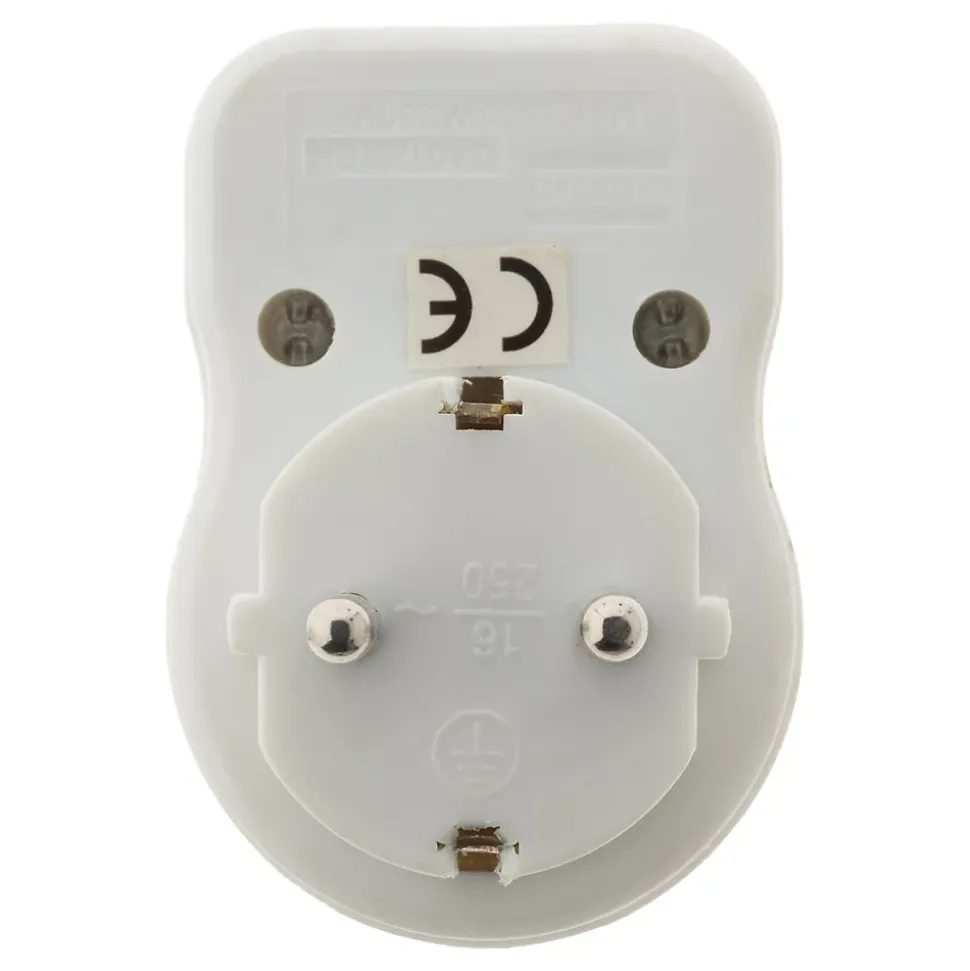 Prise Schuko 16A + interrupteur - Blanc - Zenitech