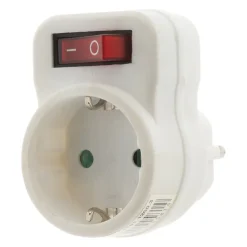 Prise Schuko 16A + interrupteur - Blanc - Zenitech