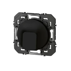 Prise sortie de câble Legrand Dooxie noir carrée
