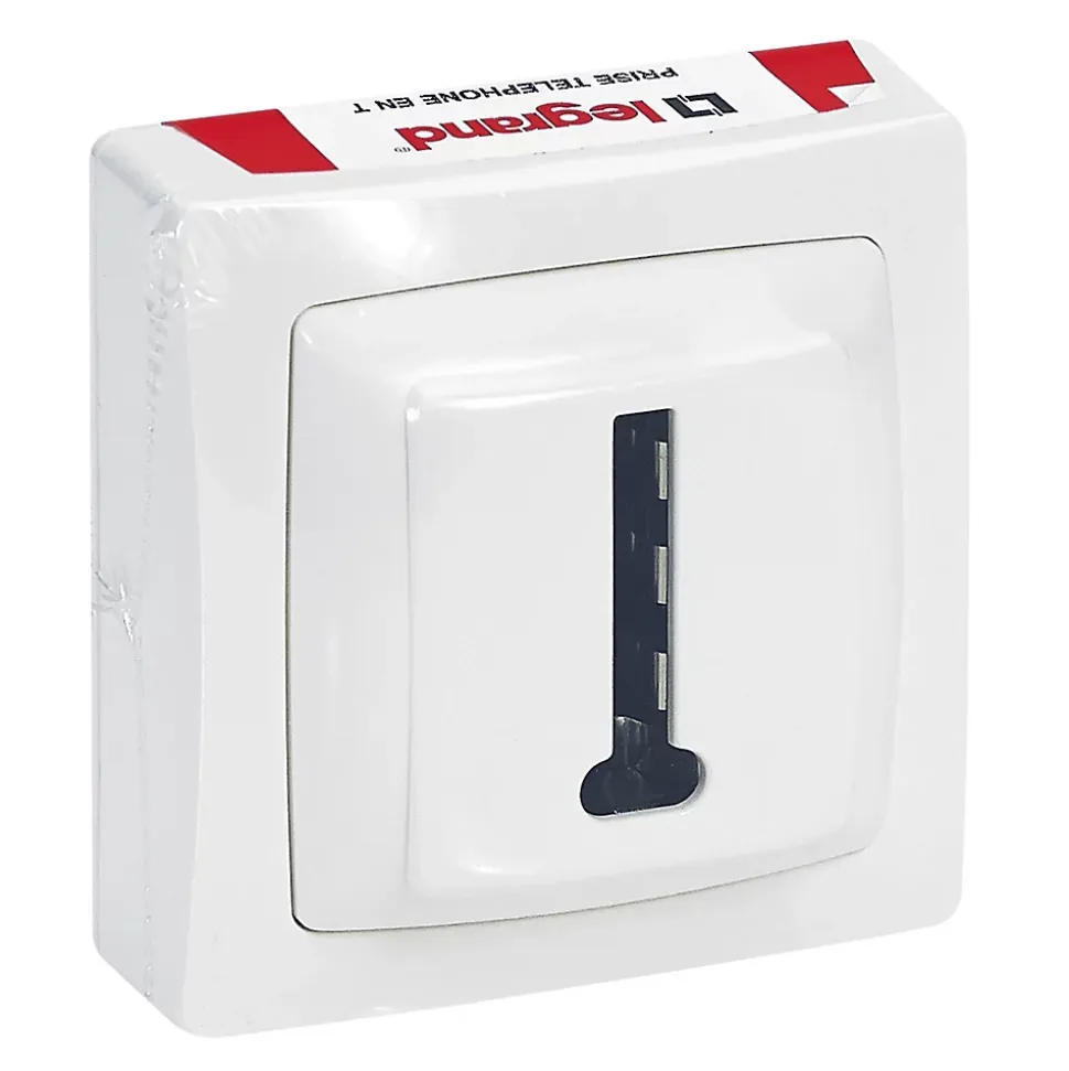 Prise téléphone ASL 8 contact en T Legrand blanc