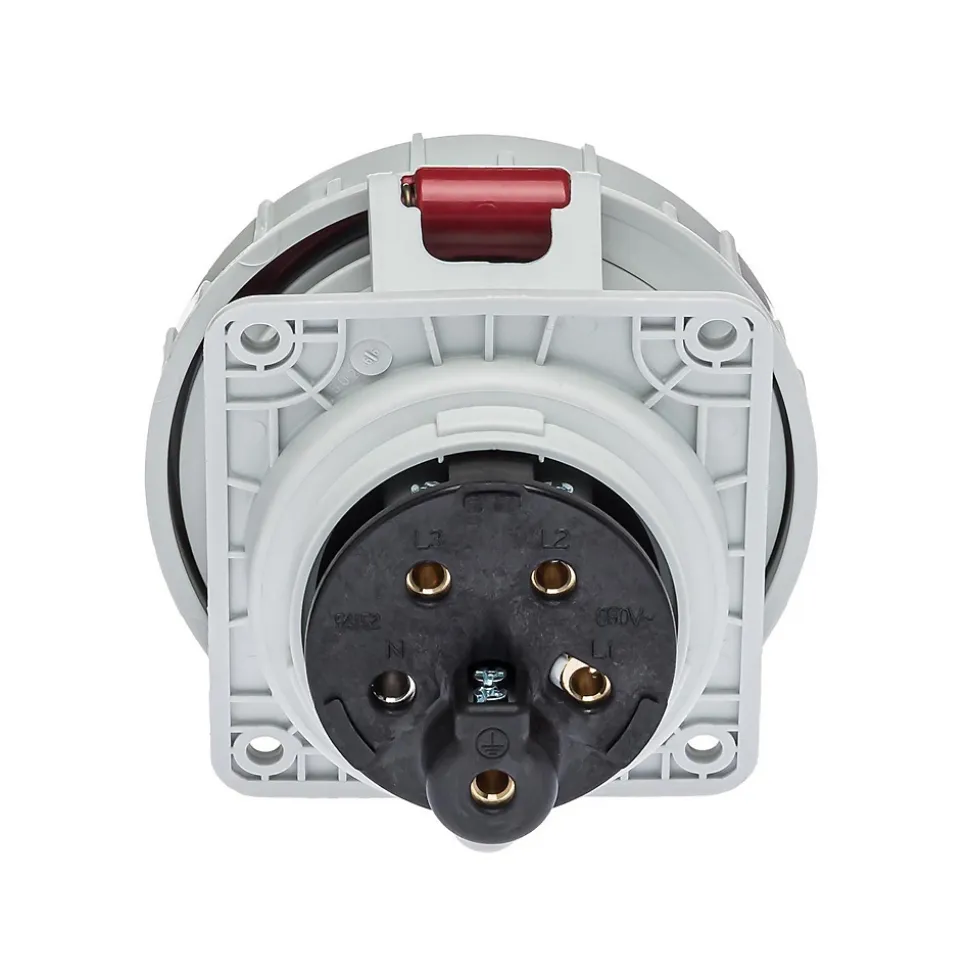 Prise Tétrapolaire 32a 3p+n+t - 5 Broches - Encastrable Sur Coffret - étanche Ip67 - Ide