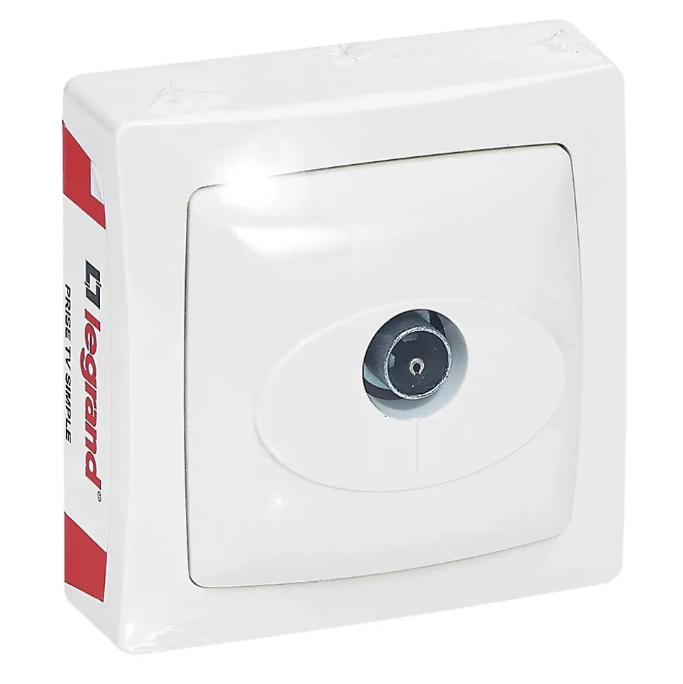 Prise TV simple ASL Legrand blanc 9.5 mm
