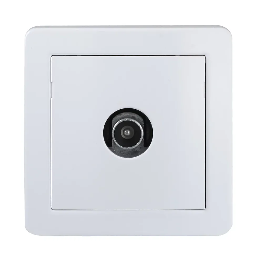 Prise TV simple complète saillie Schneider Electric Alréa blanc