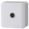Prise TV simple en plastique blanc brillant