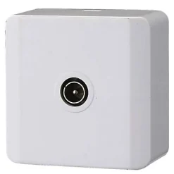Prise TV simple en plastique blanc brillant