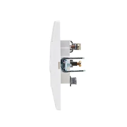 Prise TV simple encastrable blanc complet
