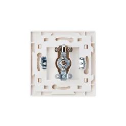 Prise TV simple encastrable blanc complet
