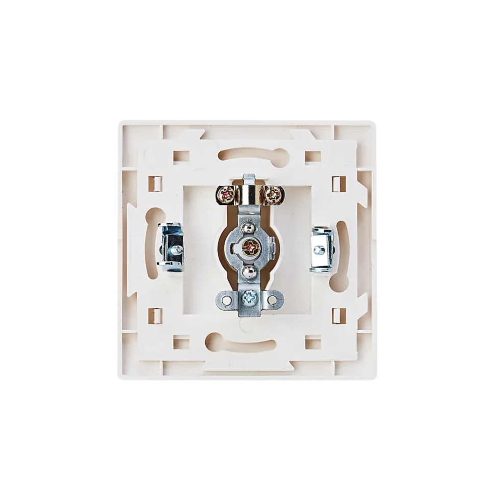 Prise TV simple encastrable blanc complet
