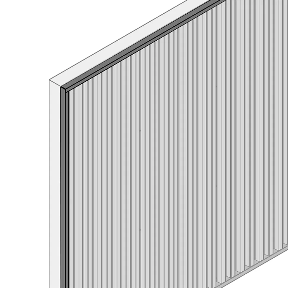 Profil acier pour bardage et parement Le Profileur Français U XL45 noir mat L.2,3 m