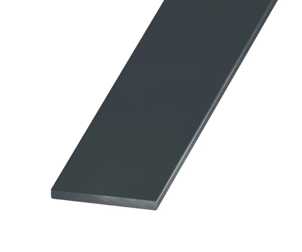 Profilé plat aluminium laqué anthracite 30 x 2 mm, L. 2,5 m CQFD