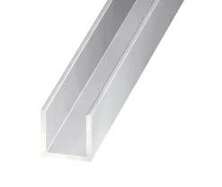 Profilé U aluminium anodisé incolore 15 x 15 x 15 mm, 2 m
