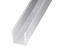 Profilé U aluminium anodisé incolore 20 x 20 x 20 mm, 2 m