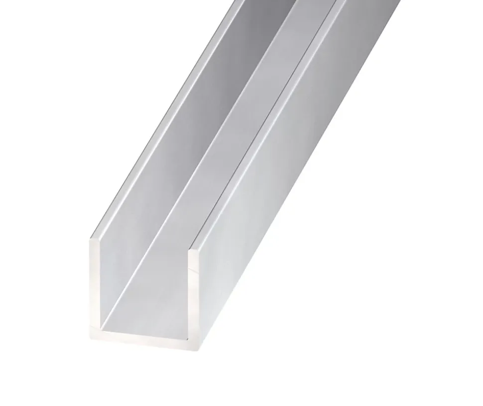 Profilé U aluminium anodisé 20 x 22 x 20 x 1.5 mm, 2 m