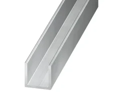 Profilé U aluminium brut 8 x 8 x 8 mm, 2 m