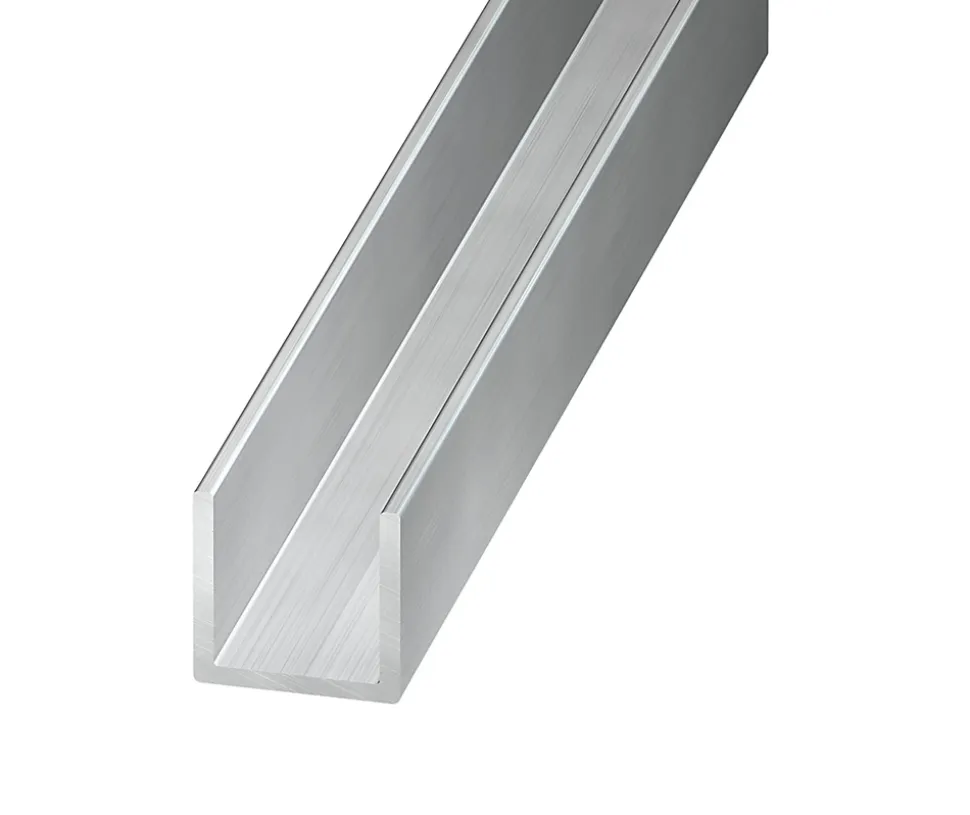 Profilé U aluminium brut 15 x 10 x 15 x 1,5 mm, 2 m