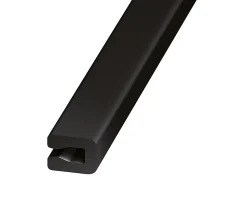 Profilé U entourage tôle PVC noir 7 x 4 mm, 1 m