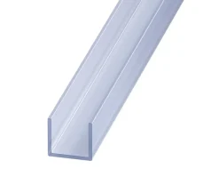Profilé U PVC transparent 10 x 18 x 10 mm, 2 m