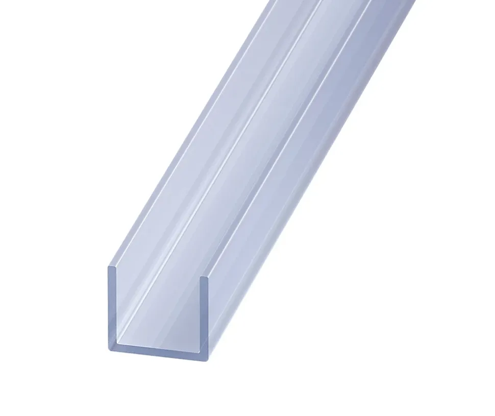 Profilé U PVC transparent 10 x 18 x 10 mm, 2 m