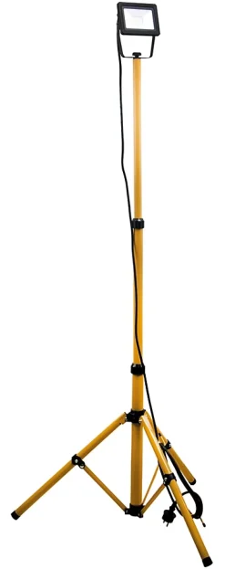 Projecteur LED sur trépied 1x 20W Jaune pour chantier - IP65 CE