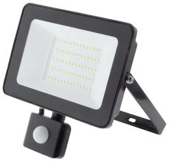 PROJECTEUR SENSOR 50W 5000LM IP65 NOIR