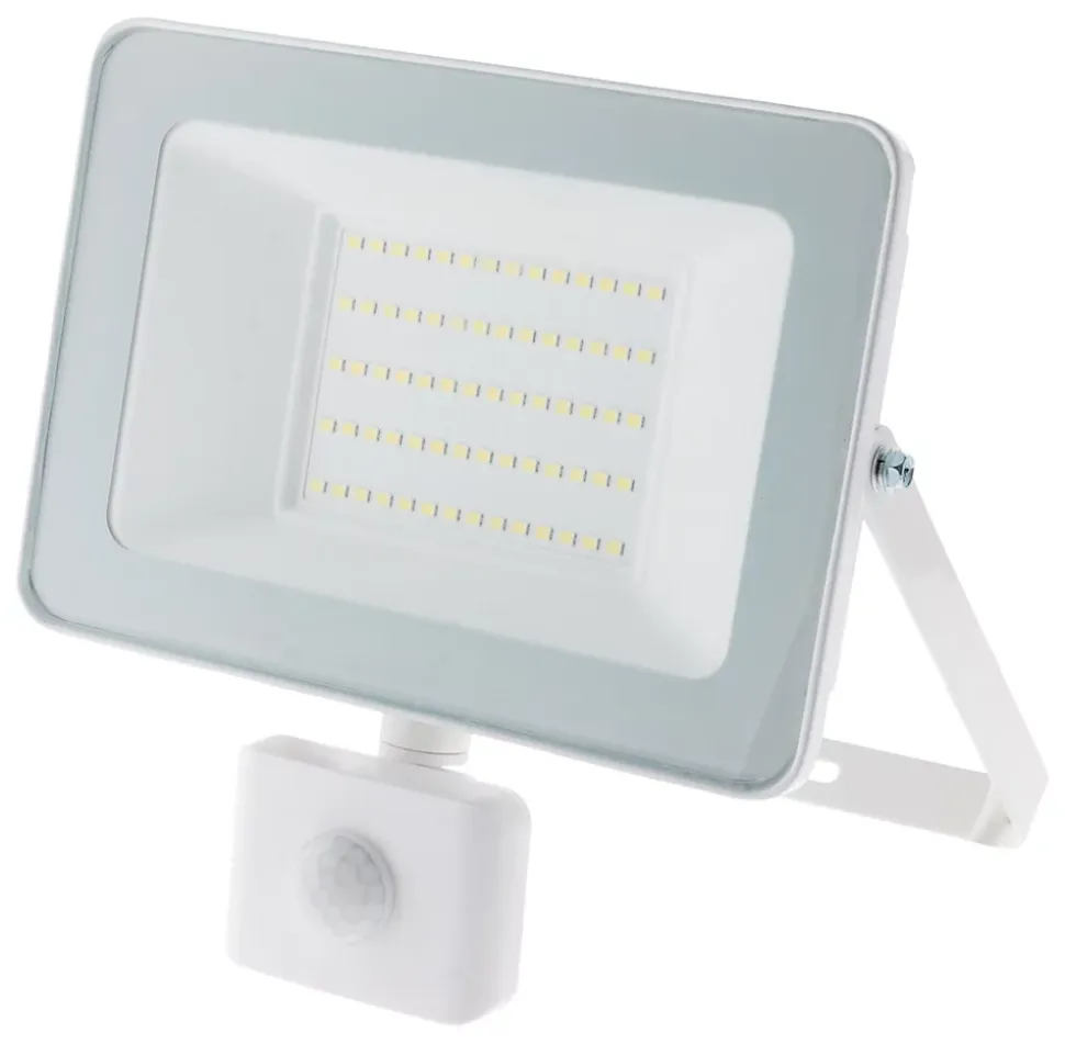 PROJECTEUR SENSOR 50W 5000LM IP44 BLANC