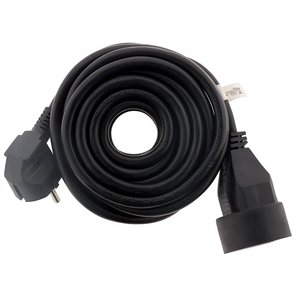 Prolongateur 16A 2P+T noir 3m Zenitech