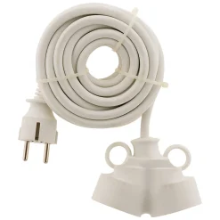 Prolongateur Bi tête 3G1,5mm² - Blanc 5m - 1 prise mâle + 2 prises Femelle - Blanc - Zenitech