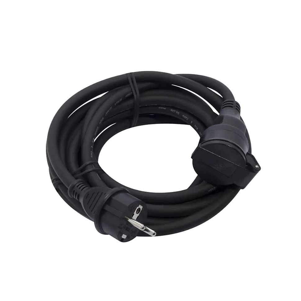 Prolongateur HO7RN-F 3 x 1,5mm² - 5m - noir - Chacon